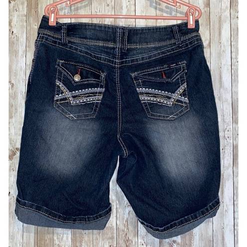 Bermuda Women's Angels  Cuffed Blue Denim Jean Shorts Size 18W