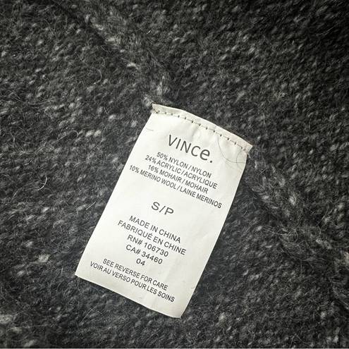 Vince  Gray Mohair Wool Blend Long Sleeve Hooded Knit Oversized Cardigan Size S