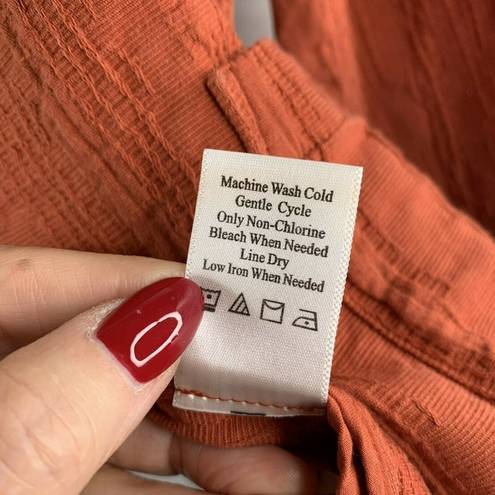 Coldwater Creek  Fall Orange Blazer Long Sleeve Button Front Up Jacket Women's 16