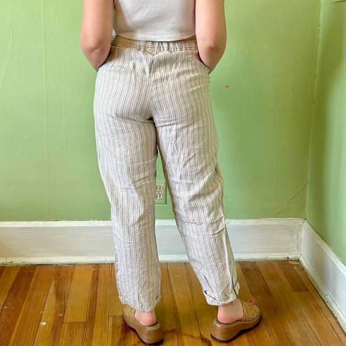 J.Jill  Linen Striped Boho Pants