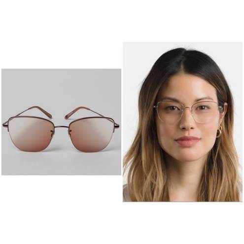 Dove 💕GARRETT LEIGHT💕 Pershing Glasses RG-DV Rose Gold  Frame Pink Gradient NWT