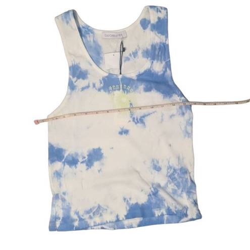 Daydreamer  La Eye Tie Dye Tank In Periwinkle Cloud Crop Tank L NWT