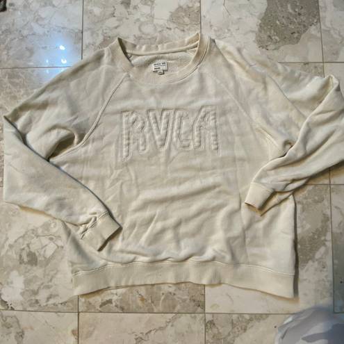 RVCA White Logo Crewneck Sweatshirt