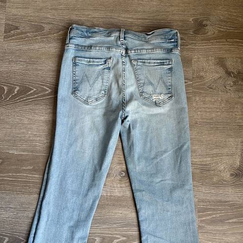 MOTHER The Insider Crop Step Chew Jeans Size 27