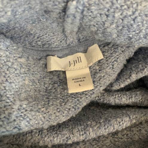 J.Jill  Light Blue Cotton Cowl Neck Pullover Sweater Size L