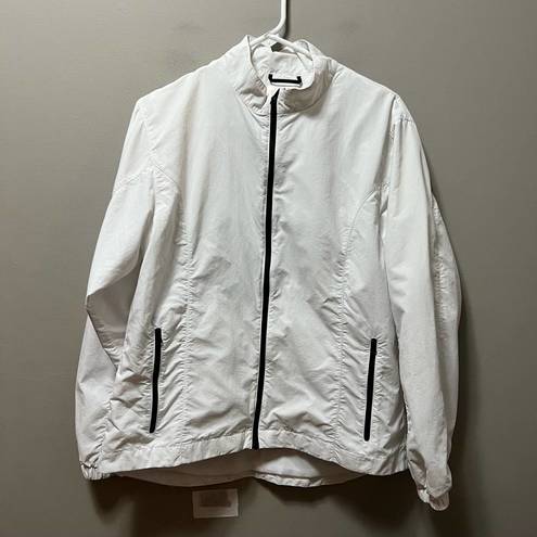 FootJoy  Womens LOGO White‎ GOLF ZIP UP JACKET size Large