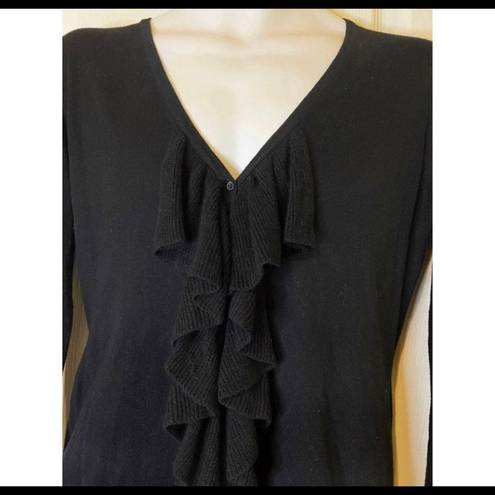 DKNY  black medium cardigan Sweater‎ women M excellent 059302