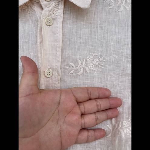 CP Shades  embroidered linen  shirt small