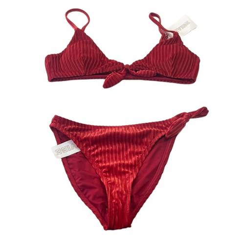 Dippin Daisy’s Swimwear DIPPIN DAISYS Revibe Red velvet Zen Astro 2 pc swimsuit bikini NEW Size small