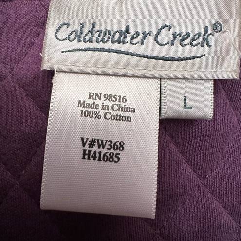 Coldwater Creek  purple quilted vest NWT