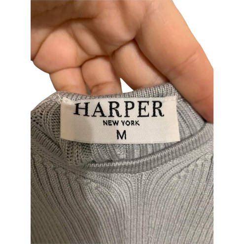 Harper  New York Spaghetti Strap Bodycon Gray Sweater Dress Size Medium