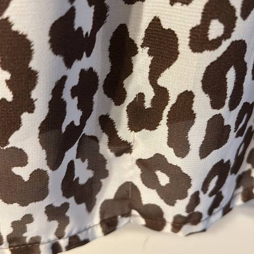 belle du jour  Brown & White Leopard Print Dress Small