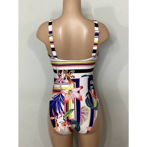 Trina Turk New.  floral swimsuit….size 8