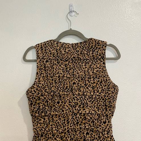 Marvin Richards  Leopard Print Sleeveless Sheath Dress Sz 4