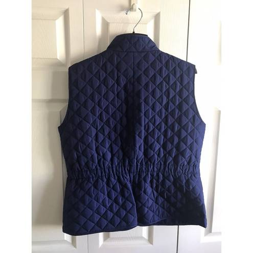 St. John’s Bay St John's Bay Quilted Vest Women's Puffer Snap Front Pockets Navy Blue Size XL