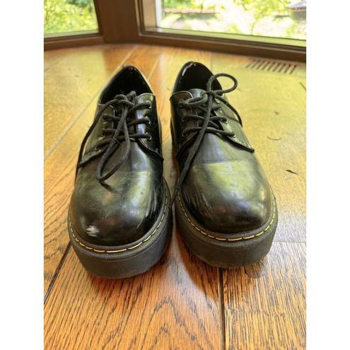 Jellypop Womens  Ominous Black Platform Oxfords Shoes Size 9 Medium Preowned