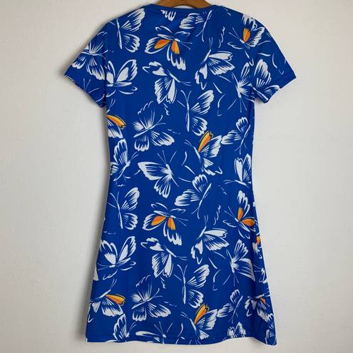 Adidas Dresses  X Farm Rio Butterfly Dress Blue T-shirt Sz XS