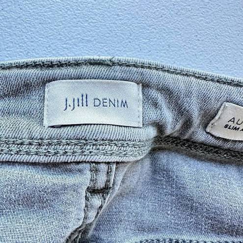 J.Jill  Denim Authentic Fit Slim Ankle Jeans Stretch Cotton Blend Green Size 14