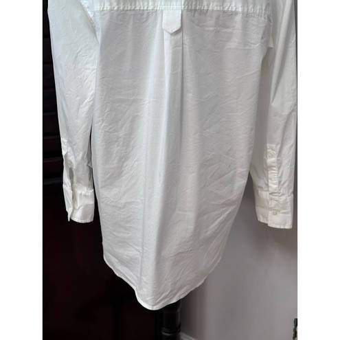 Treasure & Bond  Blouse Women's S White Solid Long Sleeve Collar Buttons New