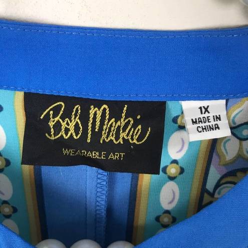 Bob Mackie Wearable Art Button Down Shirt Size 1X