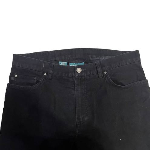 Krass&co Lauren Jeans  Ralph Lauren Women's Black Corduroy Pants Size 10 Straight Leg