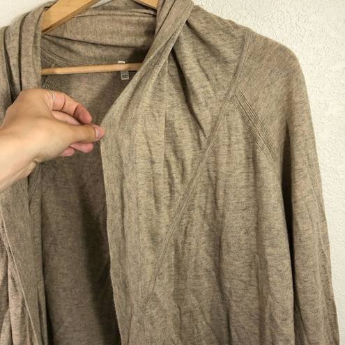 Joie  tan wool cashmere waterfall cardigan sweater