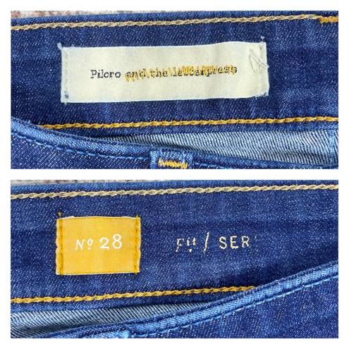 Pilcro  Anthropologie Jeans Women's 28" Blue Serif Skinny Houndstooth Stretch