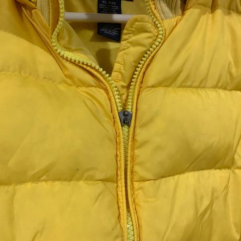 Polo Yellow Y2K Early 2000s  Ralph Lauren Embroidered Puffer Coat Jacket