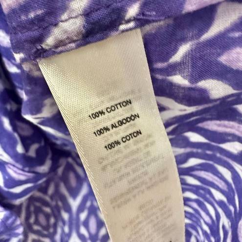 Chico's Chico’s purple geometric print button down shirt