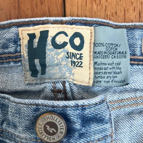 Hollister | Distressed Low Rise Washed Jean Shorts Size 0