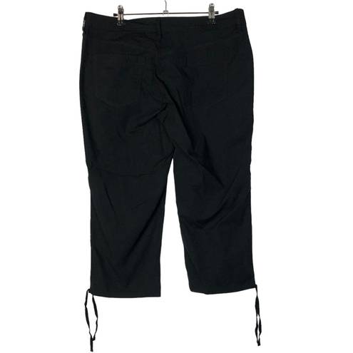 DKNY  Black Y2K Tie Cuff Capri Pants 14