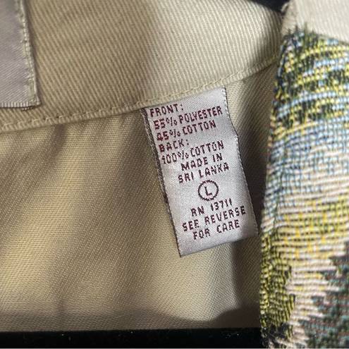 Karen Scott  Vintage Tapestry Vest Sleeveless Button Front Size Large