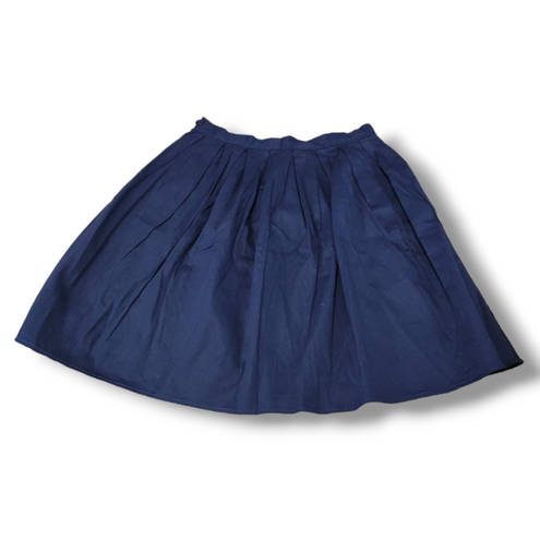 Grace Karin New  Skirt Size Large W32" Waist Pleated Skirt A-Line Skirt Blue NWT