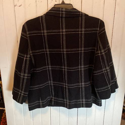 Banana Republic  Wool Jacket Plaid Black Size L