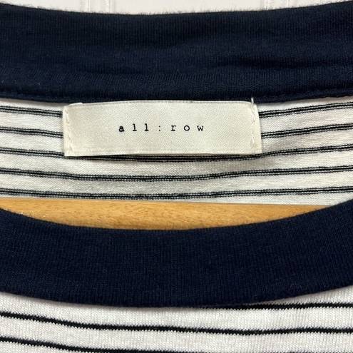 The Row All :  crewneck striped short sleeve dress