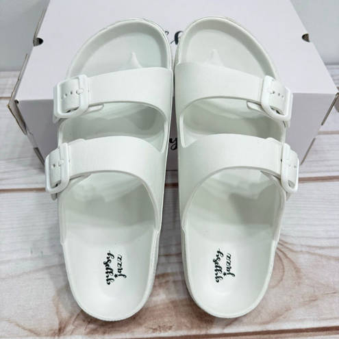 Very G NEW  Gypsy Jazz White Slip On EVA Waterproof Sandals