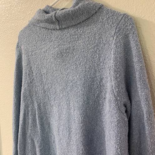 J.Jill  Light Blue Cotton Cowl Neck Pullover Sweater Size L