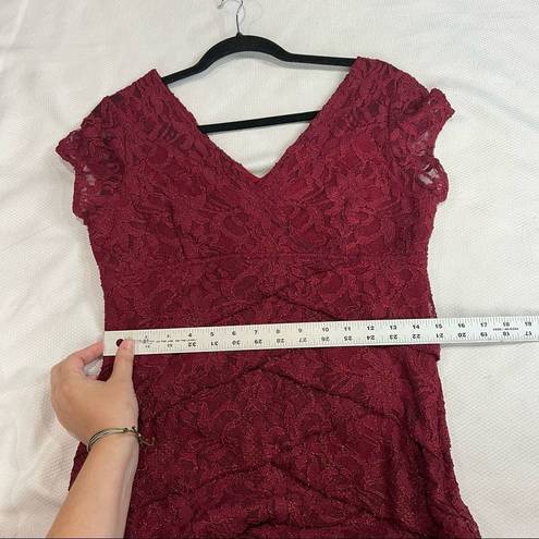 Scarlett  Burgundy Lace Bodycon Dress