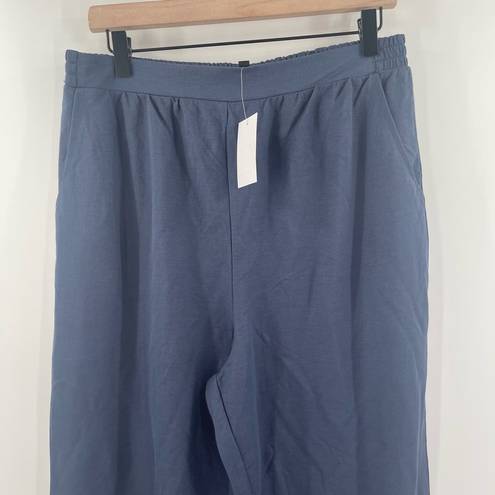 Bobeau  Pull On Pants Size Medium Indigo Blue Wide Leg NWT Rayon Nylon Blend Crop