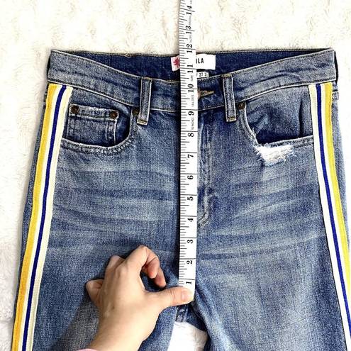 Pistola  Monroe High Rise New Haven Side Stripe Straight Leg Ankle Jeans 27