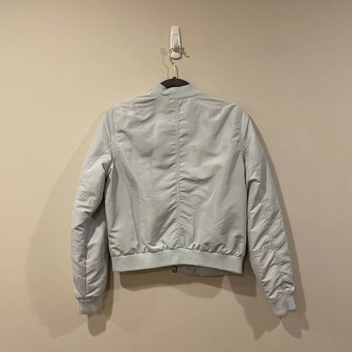 VERO MODA  Denim Light Blue Bomber Jacket Mandarin Collar Women's size Small