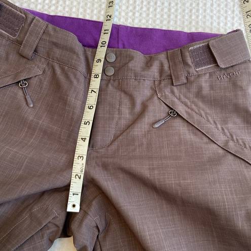 The North Face Women’s Size MEDIUM Ski Snowboard Snow Pants Brown Purple