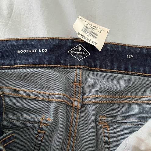 St. John’s Bay NWT:  bootcut leg 12 petite jeans