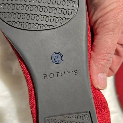 Rothy's  Red Flats The Point Knit BalletSize 8.5. B74