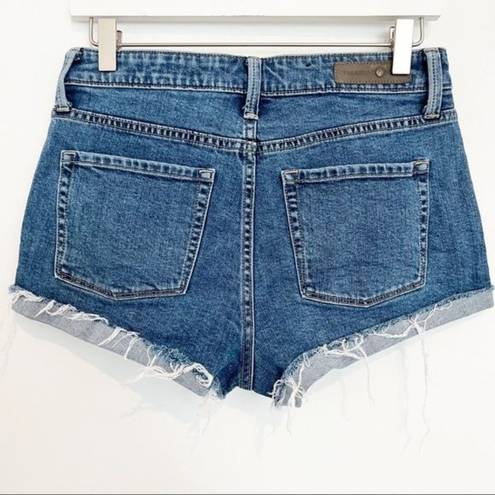 Treasure & Bond  Denim Button Fly High Waisted Cuffed Jean Shorts Blue Size 26