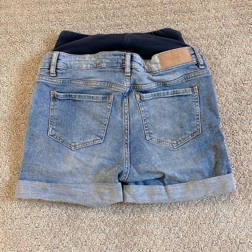 H&M & Denim by  Maternity Distressed Denim Shorts