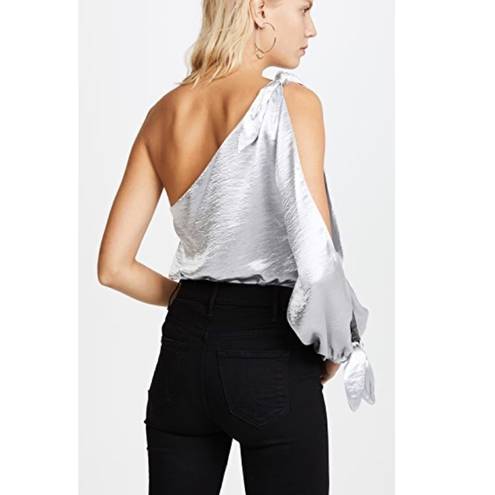 Rebecca Minkoff  Nash One-Shoulder Metallic Blouse