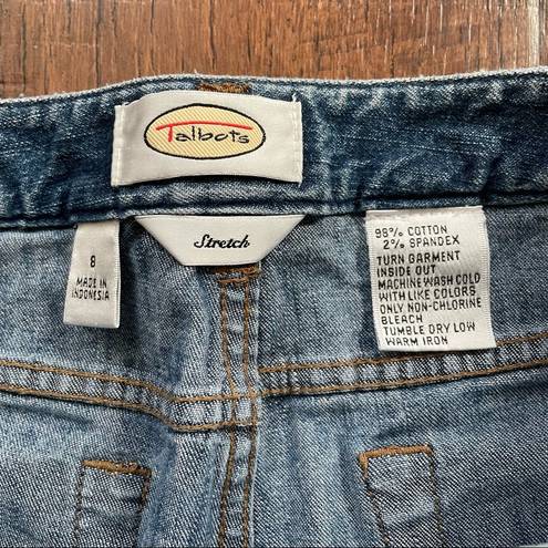 Talbots  stretch jeans with rhinestone trim, size 8