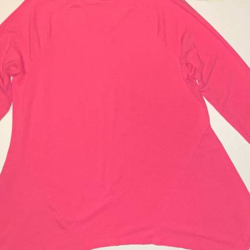 Isaac Mizrahi Isaac Mizhari Live! Fushia Asymmetrical Tunic - size large