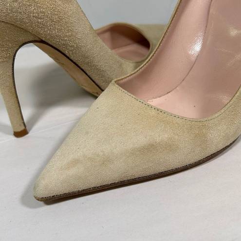 Kate Spade  licorice‎ Suede Pointed Toe Pump Heels Womens 6B Nude